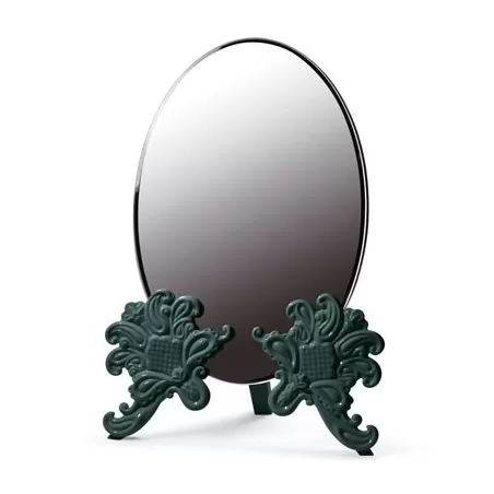 Specchio toeletta (verde) - Lladrò