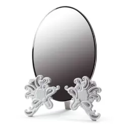 Specchio toletta (bianco/argento) - Lladrò