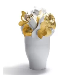 Naturo. - vaso grande (dorato) - Lladrò