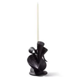 Naturo. - portacandela (nero) - Lladrò