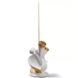Naturo. - portacandela (dorato) - Lladrò