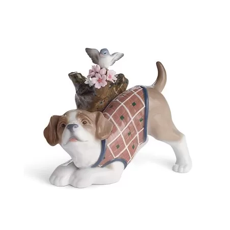 Stagione fiorita - cane - Lladrò
