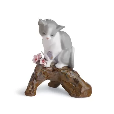 Stagione fiorita - gatto - Lladrò