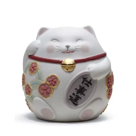 Maneki neko i (bianco) - Lladrò