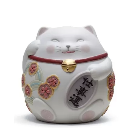 Maneki neko i (bianco) - Lladrò