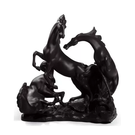 Gruppo cavalli (nero) - Lladrò