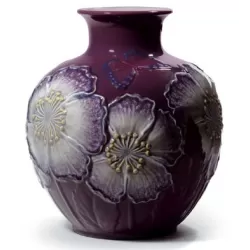 Vaso con papaveri (viola) - Lladrò