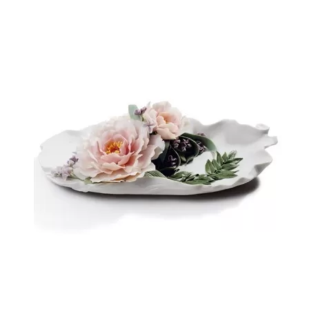 Vassoio con peonie - Lladrò