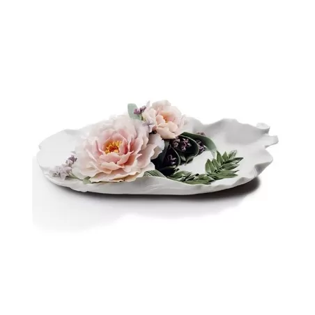 Vassoio con peonie - Lladrò