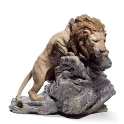 Leone in agguato - Lladrò