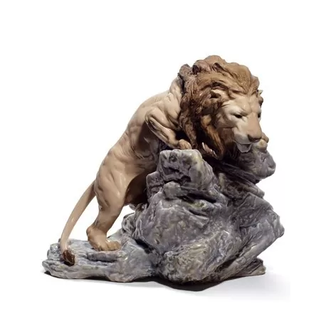 Leone in agguato - Lladrò