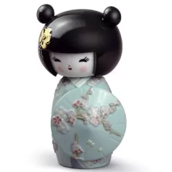 Kokeshi iii (turchese) - Lladrò