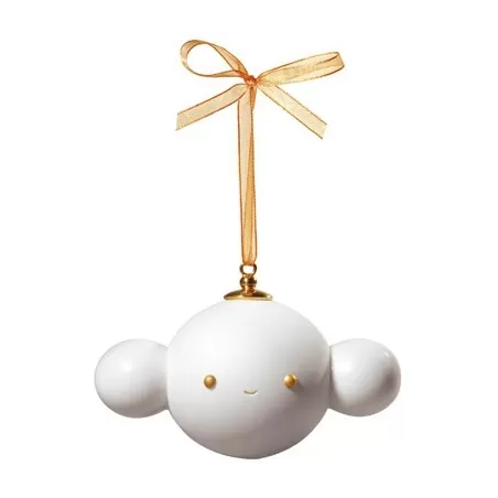 Addobbo 5-insieme agli amici(bianco-oro) - Lladrò