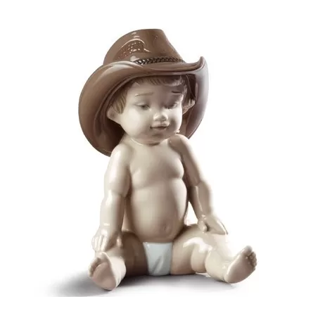 Bimbo con cappello da cowboy - Lladrò