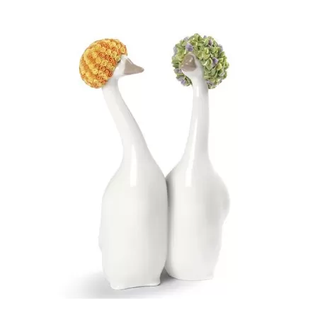 Goossiping - aranzione e verde - Lladrò