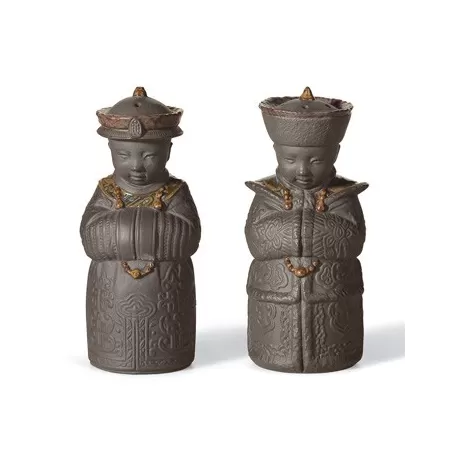 Saliera e pepiera (nero) - Lladrò