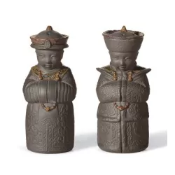 Saliera e pepiera (nero) - Lladrò 2