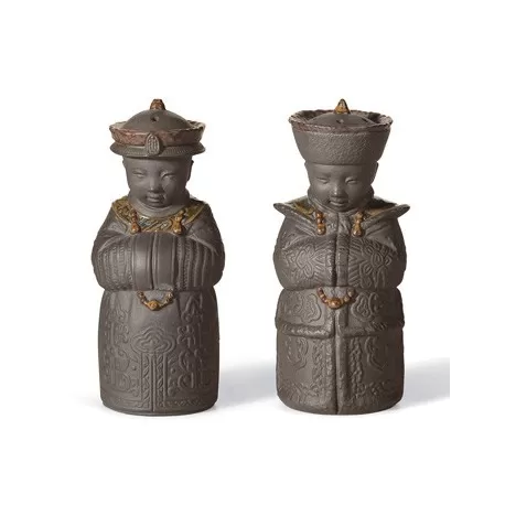 Saliera e pepiera (nero) - Lladrò