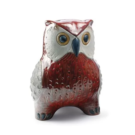 Gufo grande (rosso) - Lladrò