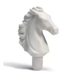Bacchus bottle stopper horse (white) - Lladrò
