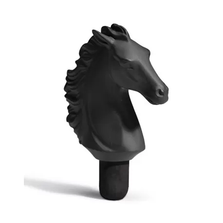 Bacchus bottle stopper horse (black) - Lladrò