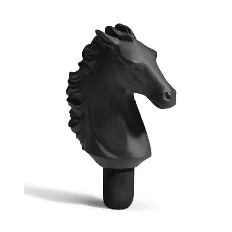 Bacchus bottle stopper horse (black) - Lladrò