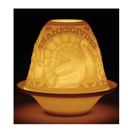 Lithophane votive light - thanksgiving - Lladrò