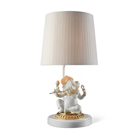 Lampada ganesha con bansuri (re-deco) - Lladrò