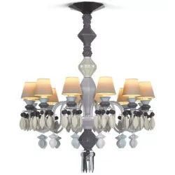 Belle de nuit candeliere 12 lampade, nero - Lladrò