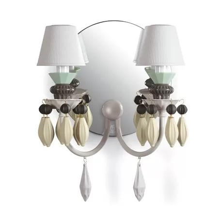 Belle de nuit aplique muro 2 lampoade, nero - Lladrò