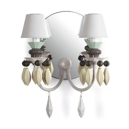 Belle de nuit aplique muro 2 lampoade, nero - Lladrò