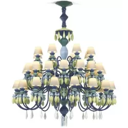 Belle de nuit candeliere 40 lampade, verde - Lladrò