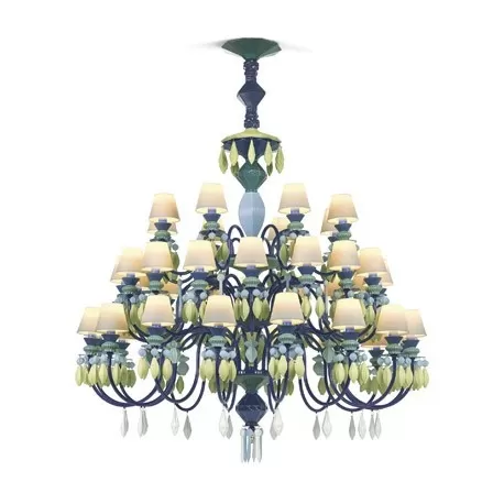 Belle de nuit candeliere 40 lampade, verde - Lladrò