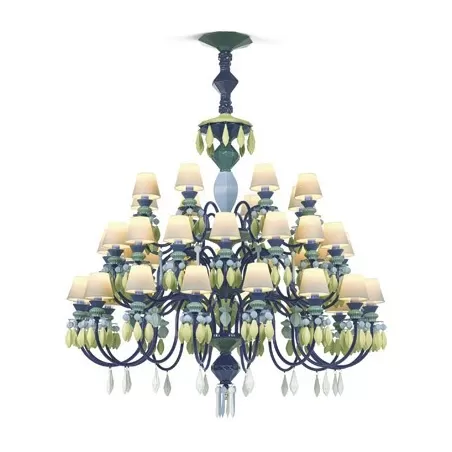 Belle de nuit candeliere 40 lampade, verde - Lladrò