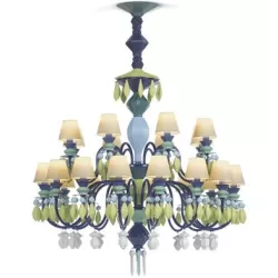 Belle de nuit candeliere 24 lampade, verde - Lladrò