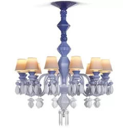 Belle de nuit candeliere 12 lampade, azzurro - Lladrò