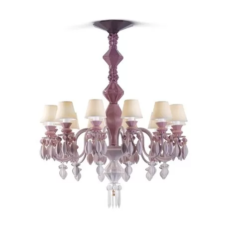 Belle de nuit candeliere 12 lamapde, rosa - Lladrò