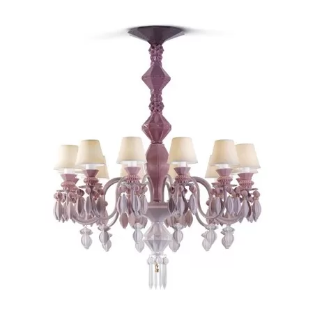 Belle de nuit candeliere 12 lamapde, rosa - Lladrò