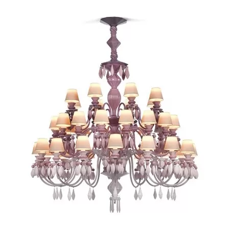 Belle de nuit candeliere 40 lampade, rosa - Lladrò