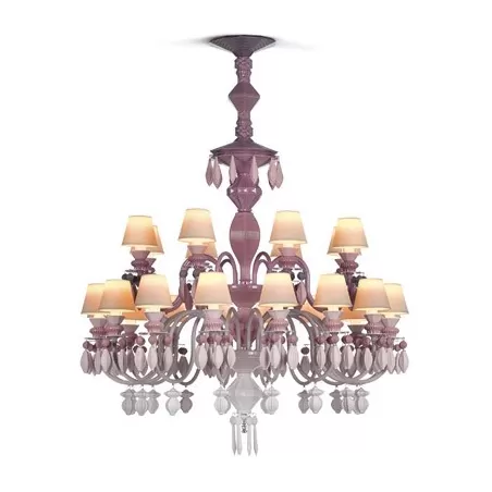 Belle de nuit candeliere 24 lampade, rosa - Lladrò