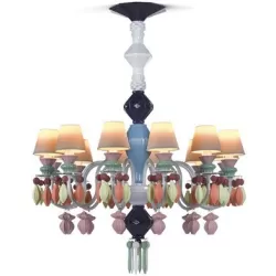 Belle de nuit candeliere 12 lampade, multicolor - Lladrò