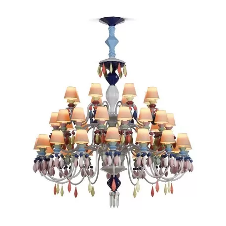 Belle de nuit candeliere 40 lampade, multicolor - Lladrò