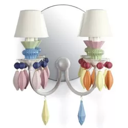 Belle de nuit aplique muro 2 lampade, multicolor - Lladrò