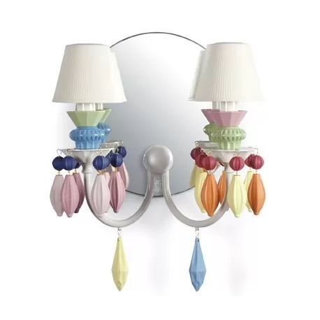 Belle de nuit aplique muro 2 lampade, multicolor - Lladrò