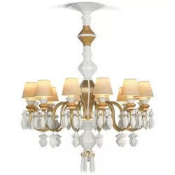 Belle de nuit candeliere 12 lampade, oro - Lladrò