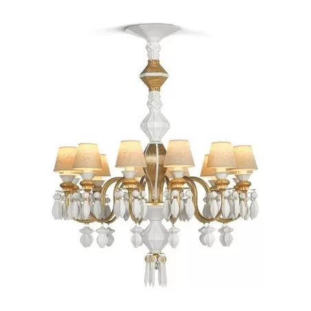 Belle de nuit candeliere 12 lampade, oro - Lladrò