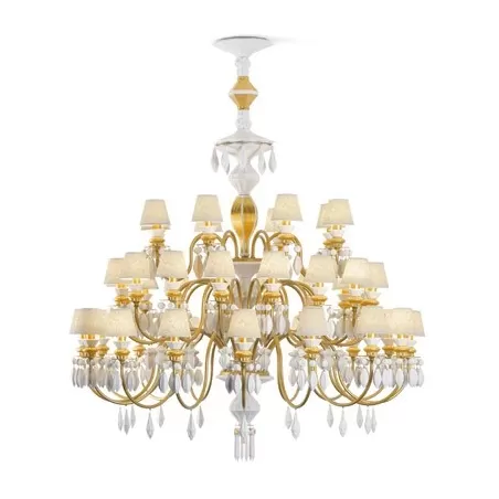 Belle de nuit candeliere 40 lampade, oro - Lladrò