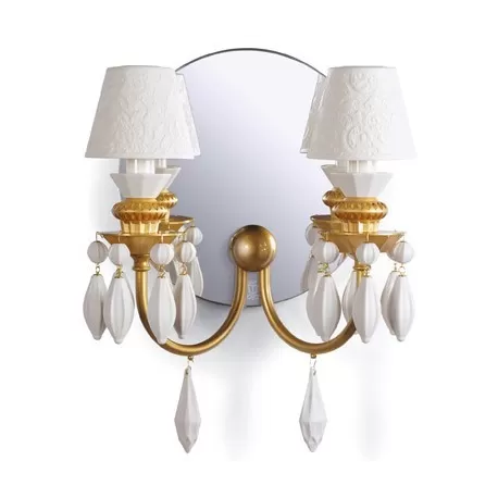 Belle de nuit aplique muro 2 lampade, oro - Lladrò