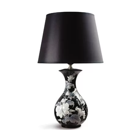 Lampada vaso con passerotti, nero - Lladrò