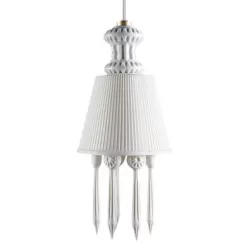 Belle de nuit lampada litofania pendente, bianco - Lladrò